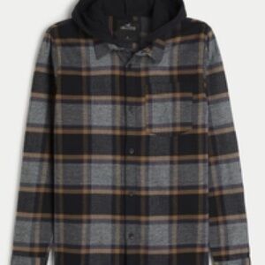Hollister Flannel Hoodie Shirt